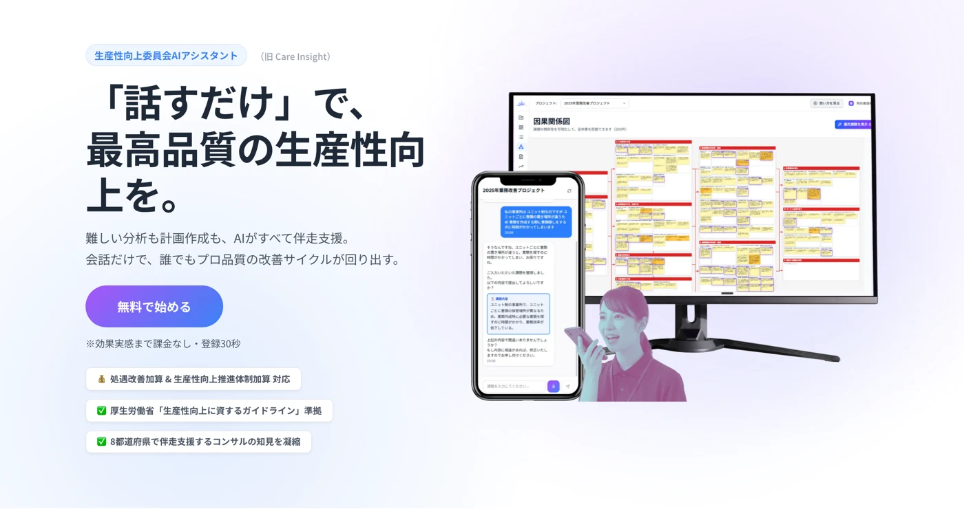 現場の声を因果関係図で可視化「NexWell Insight」